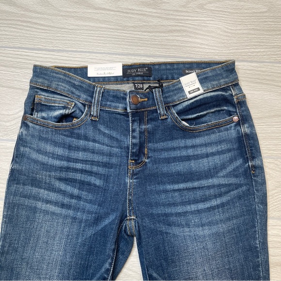 Judy Blue Skinny Fit Midrise JB82106MD Denim Stretch Jeans Women’s size 7/28 New - Picture 7 of 11